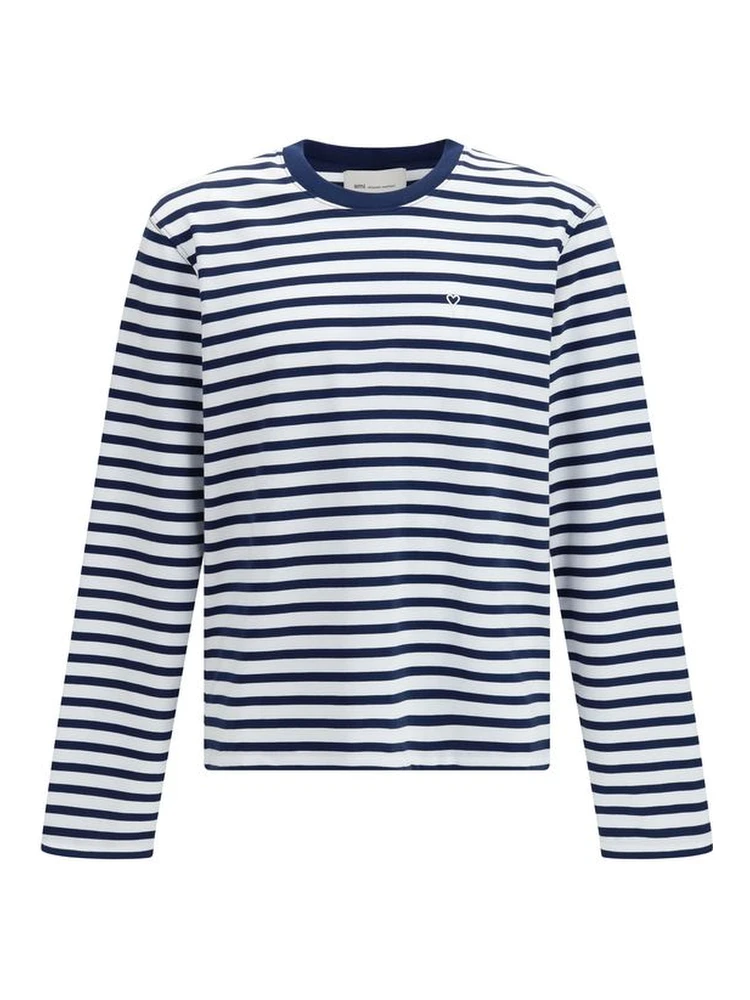 Blue Cotton Long Sleeve T-Shirt