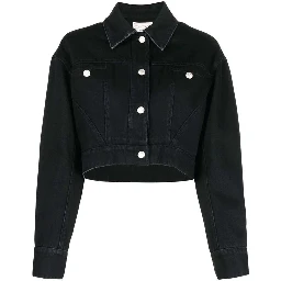 Black Cotton Denim Jacket