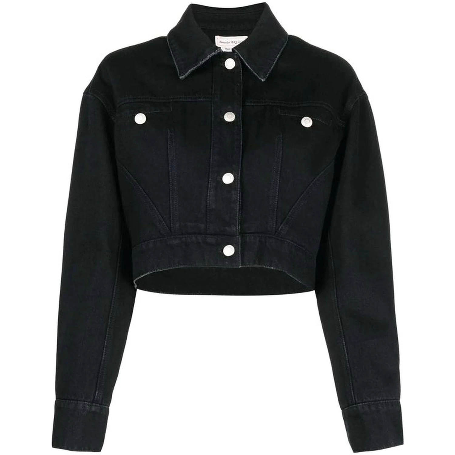 Black Cotton Denim Jacket