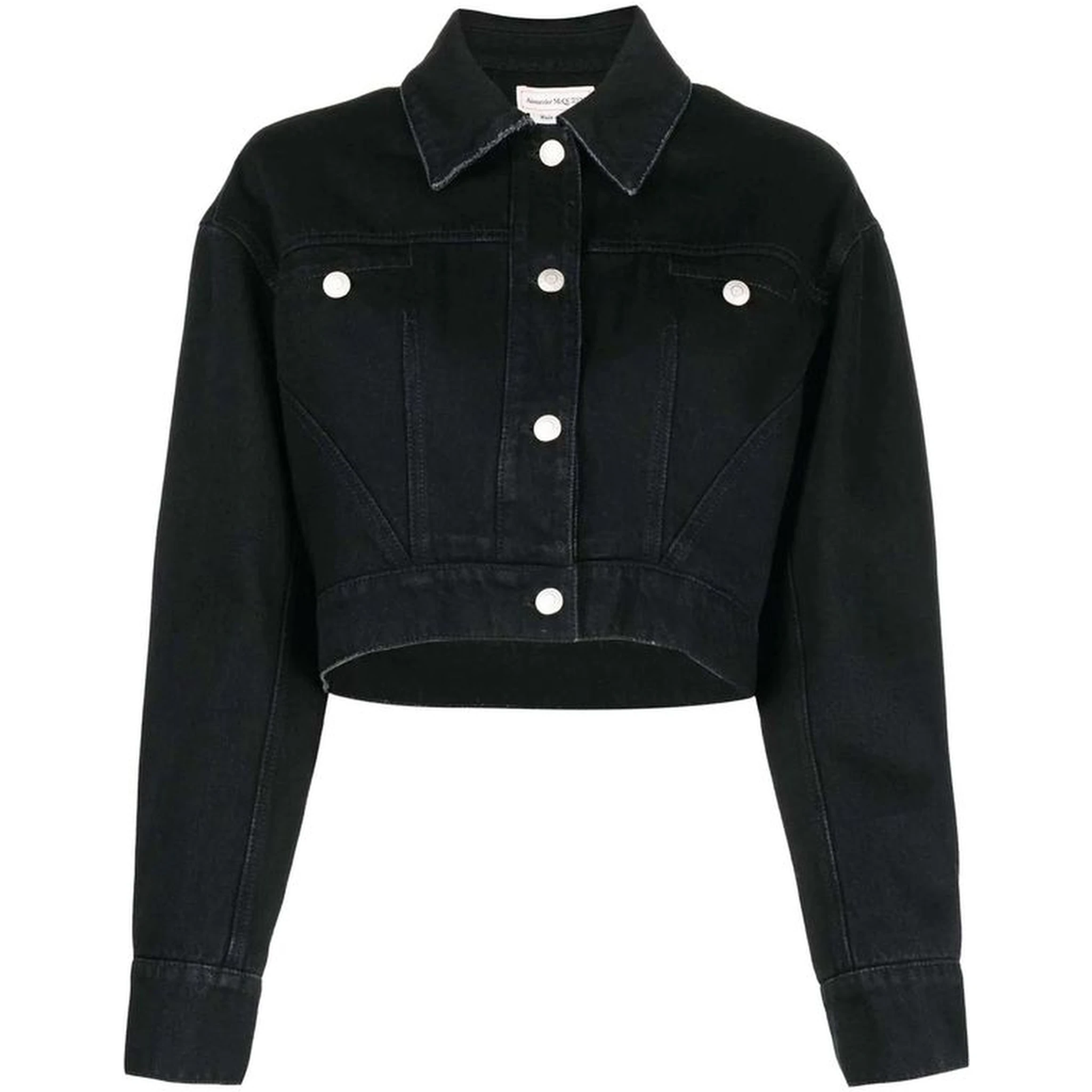 Black Cotton Denim Jacket