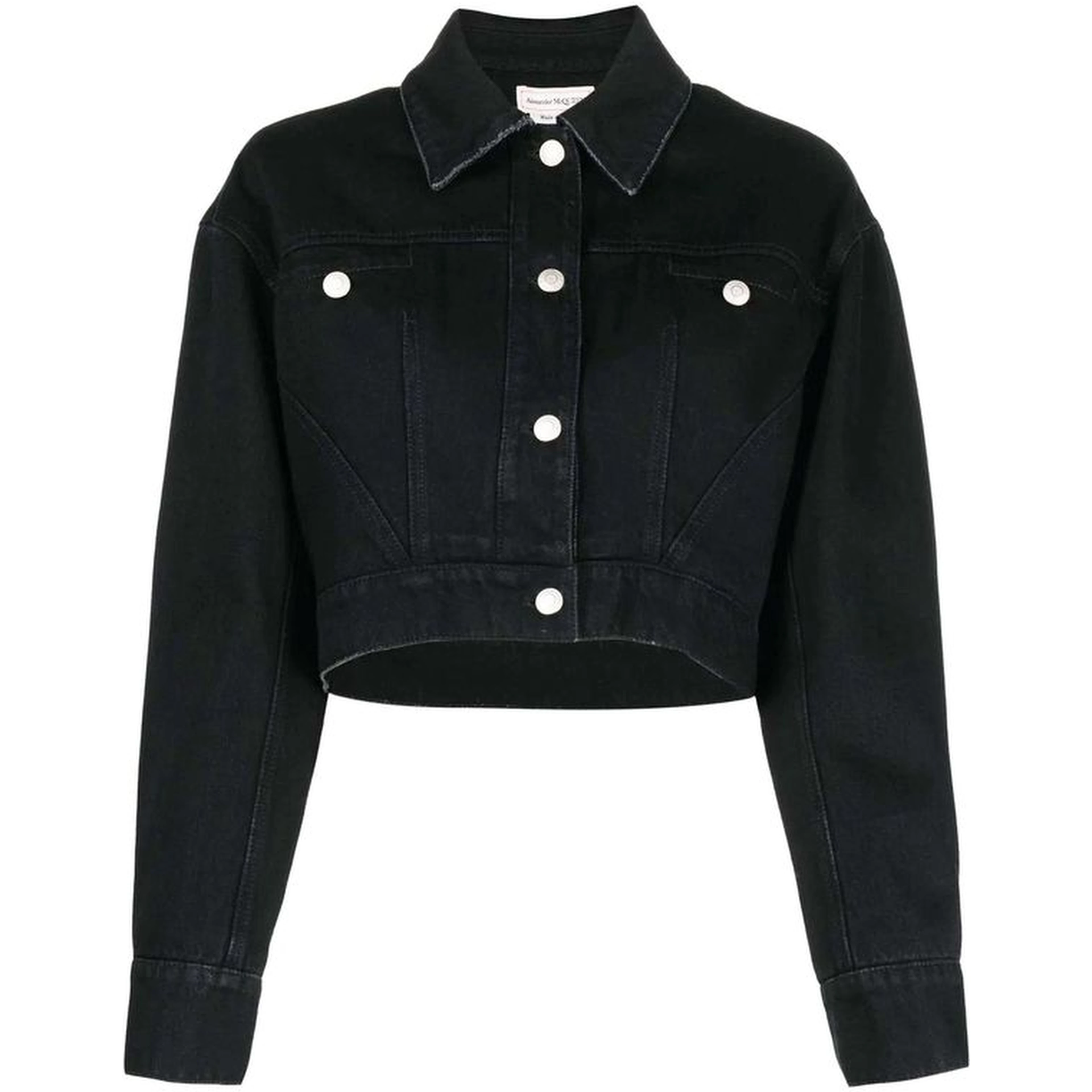 Black Cotton Denim Jacket