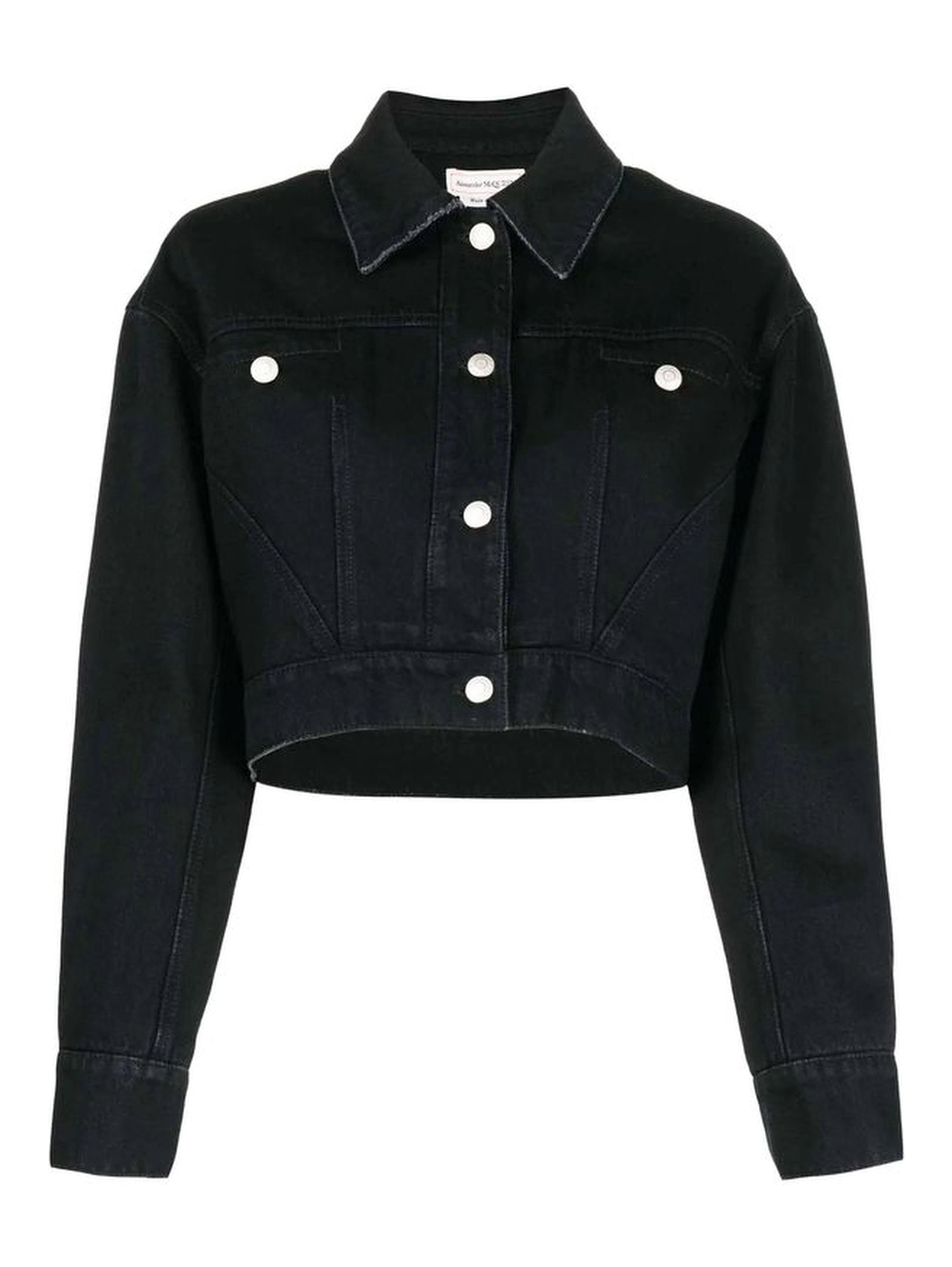 Black Cotton Denim Jacket