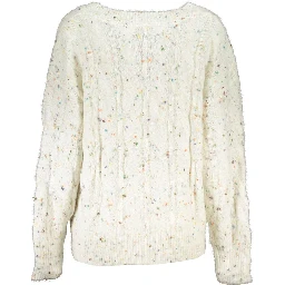 White Acrylic Women Sweater