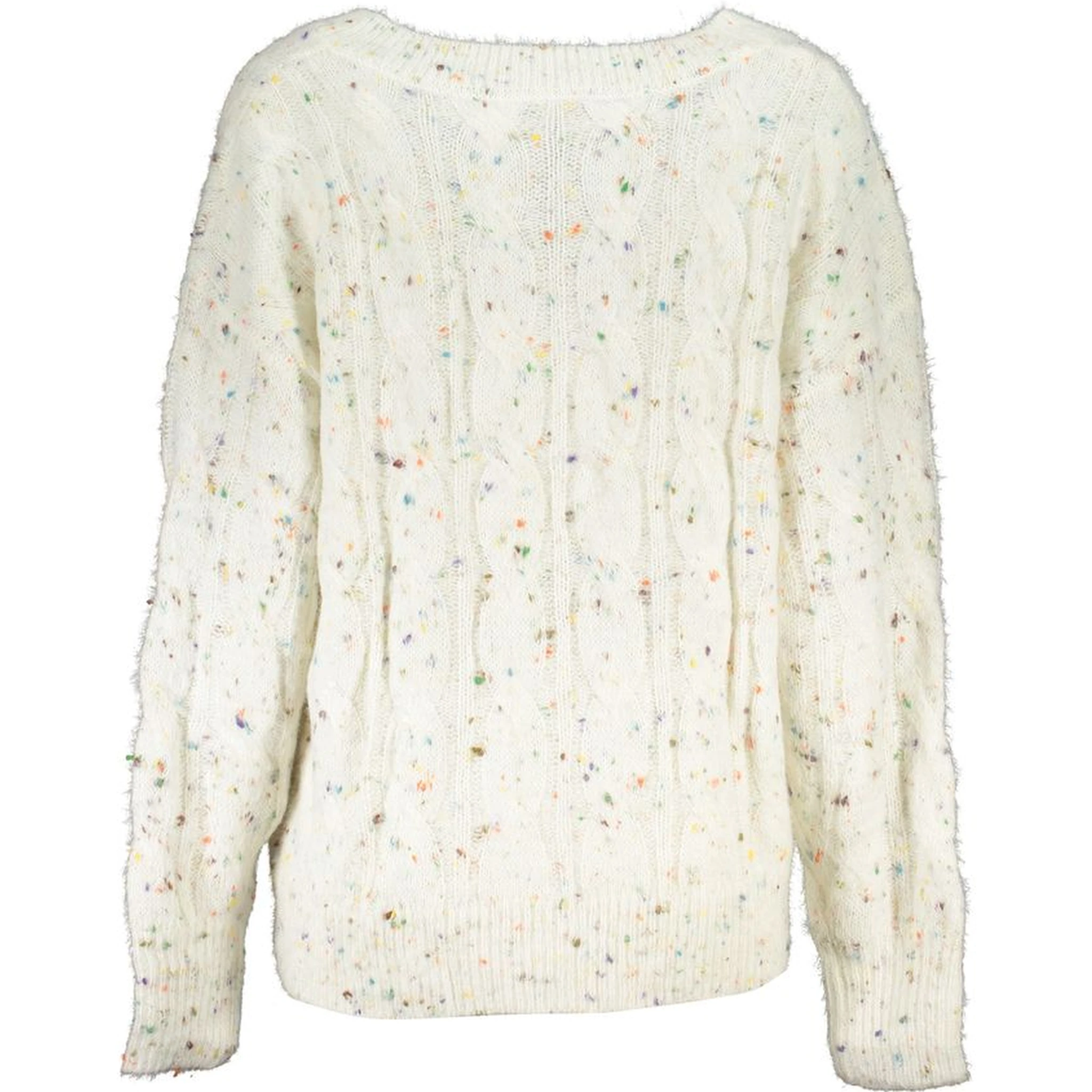 White Acrylic Women Sweater