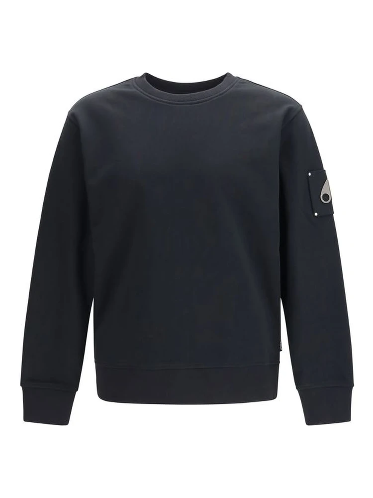 Black Cotton Sweatshirt