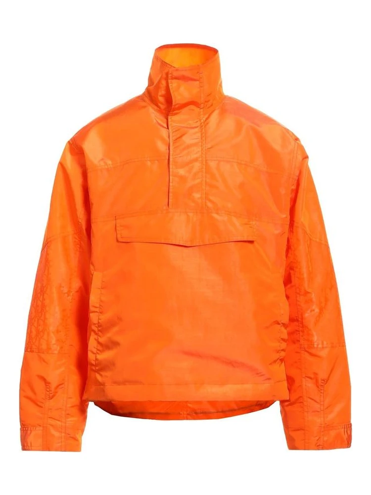 Orange Polyester Shell Jacket