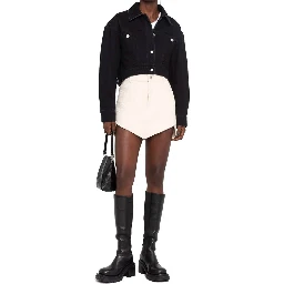 Black Cotton Denim Jacket