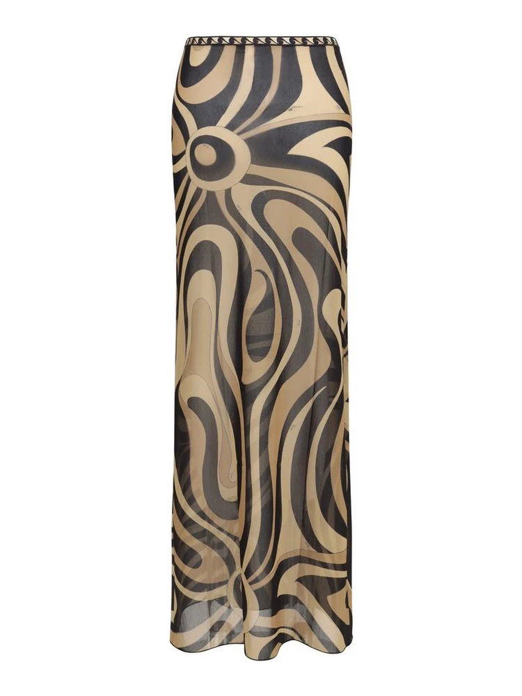 Beige Polyamide Long Skirt alternative