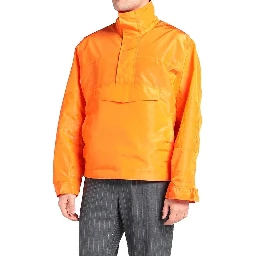 Orange Polyester Shell Jacket