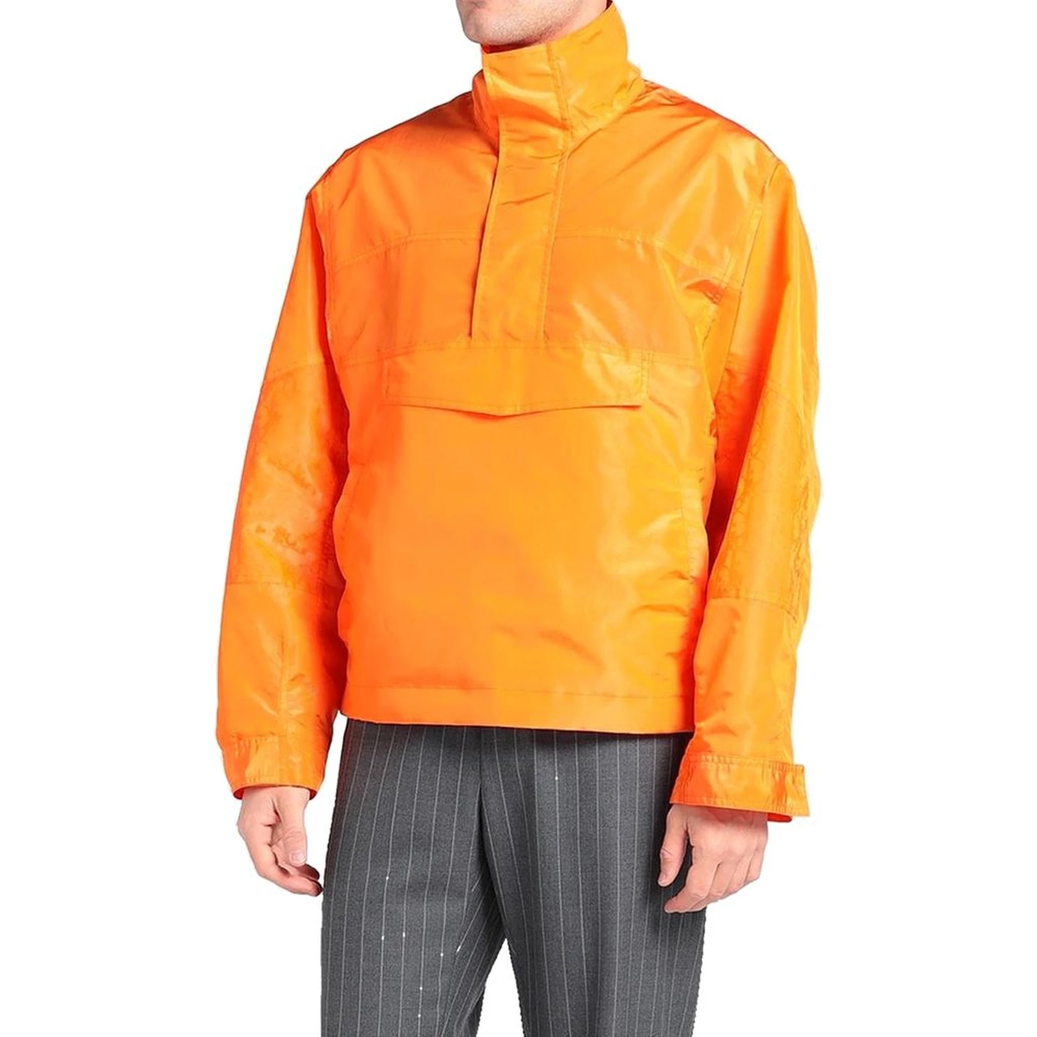 Orange Polyester Shell Jacket