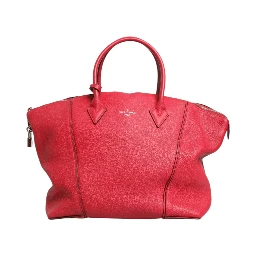 Griotte Taurillon Leather Soft Lockit MM Crossbody Bag