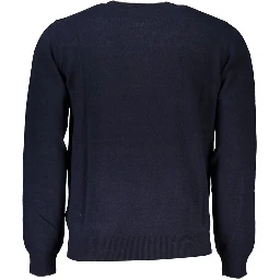 Blu Viscosa Uomo Maglia