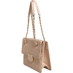 Quilted Leather Beauty Lock Flap Bag