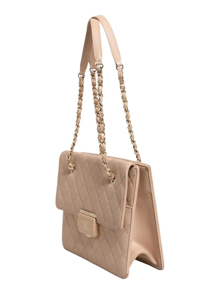 Quilted Leather Beauty Lock Flap Bag alternative