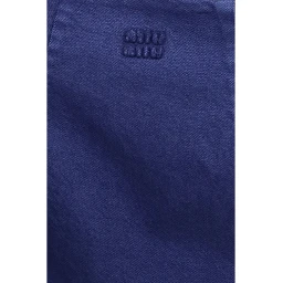 Blue Cotton Casual Dress