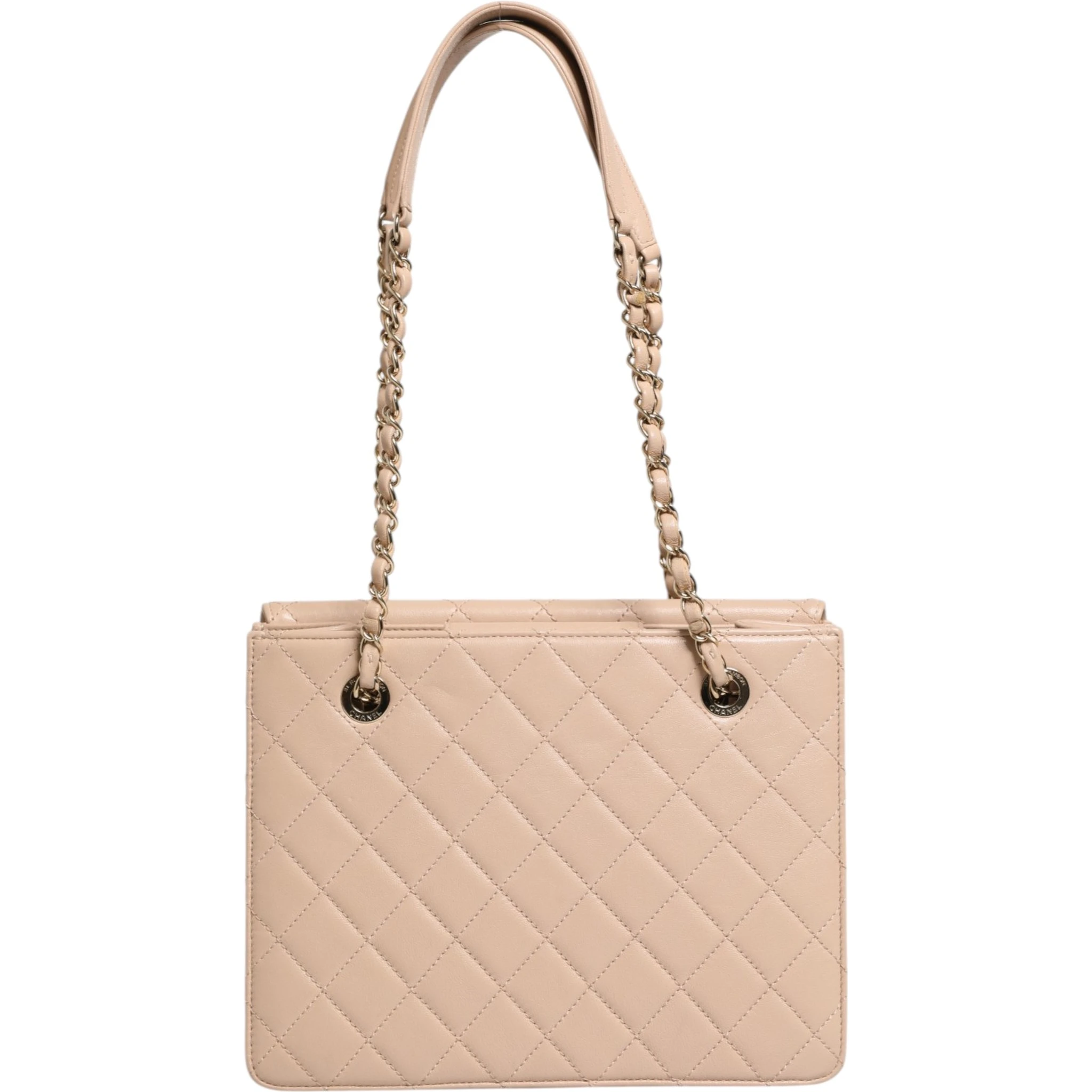 Quilted Leather Beauty Lock Flap Bag