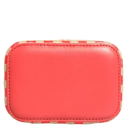 Raffia Jute Striped Mini Vanity Case