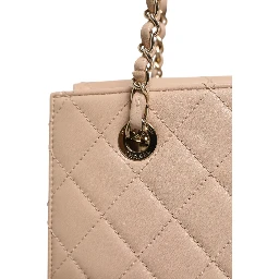 Quilted Leather Beauty Lock Flap Bag