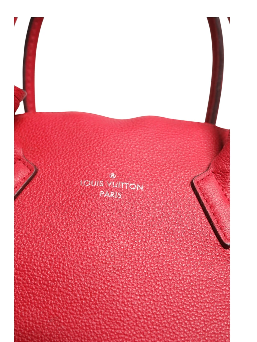 Griotte Taurillon Leather Soft Lockit MM Crossbody Bag