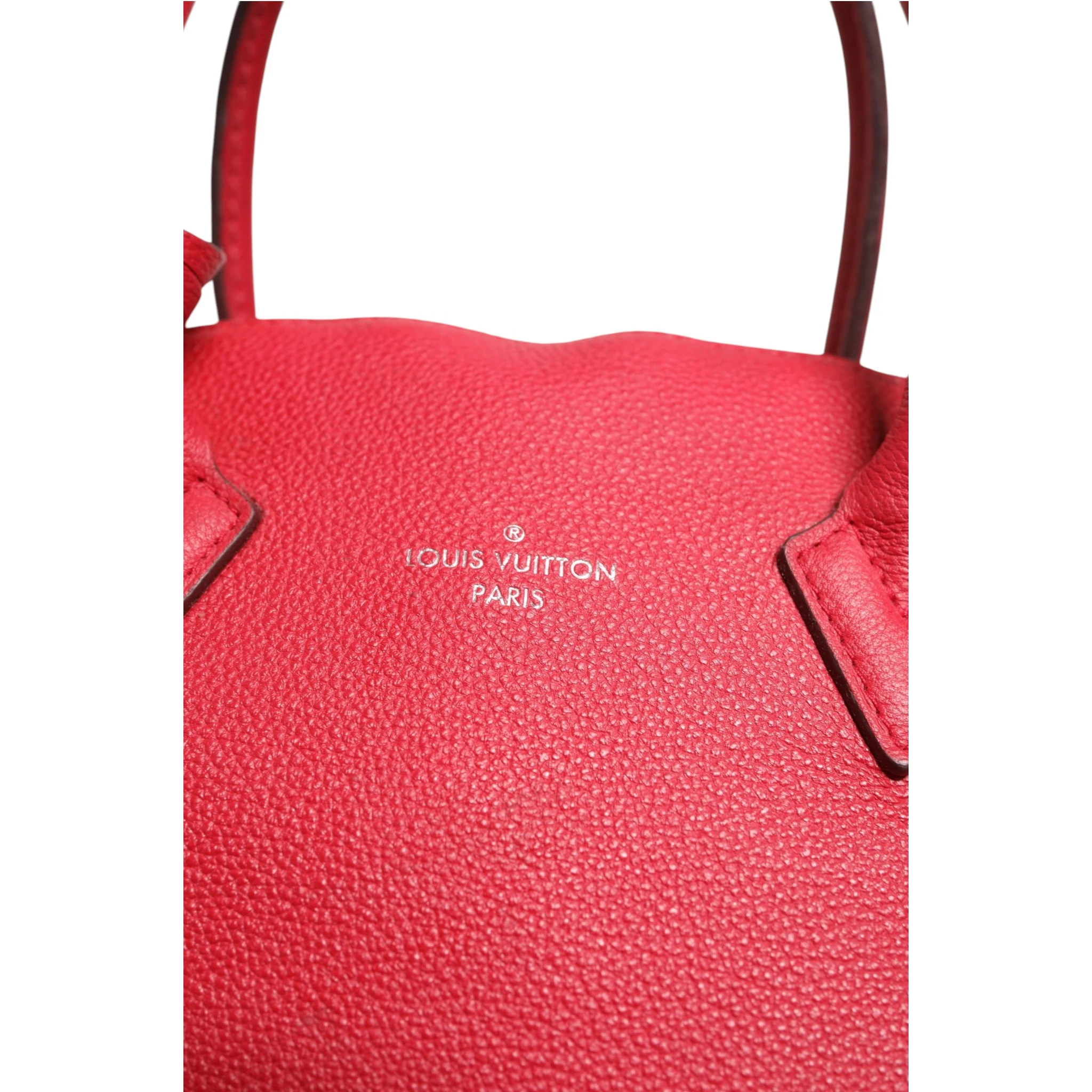 Griotte Taurillon Leather Soft Lockit MM Crossbody Bag