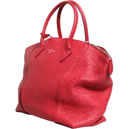 Griotte Taurillon Leather Soft Lockit MM Crossbody Bag