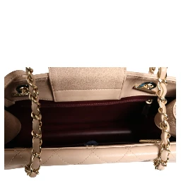 Quilted Leather Beauty Lock Flap Bag