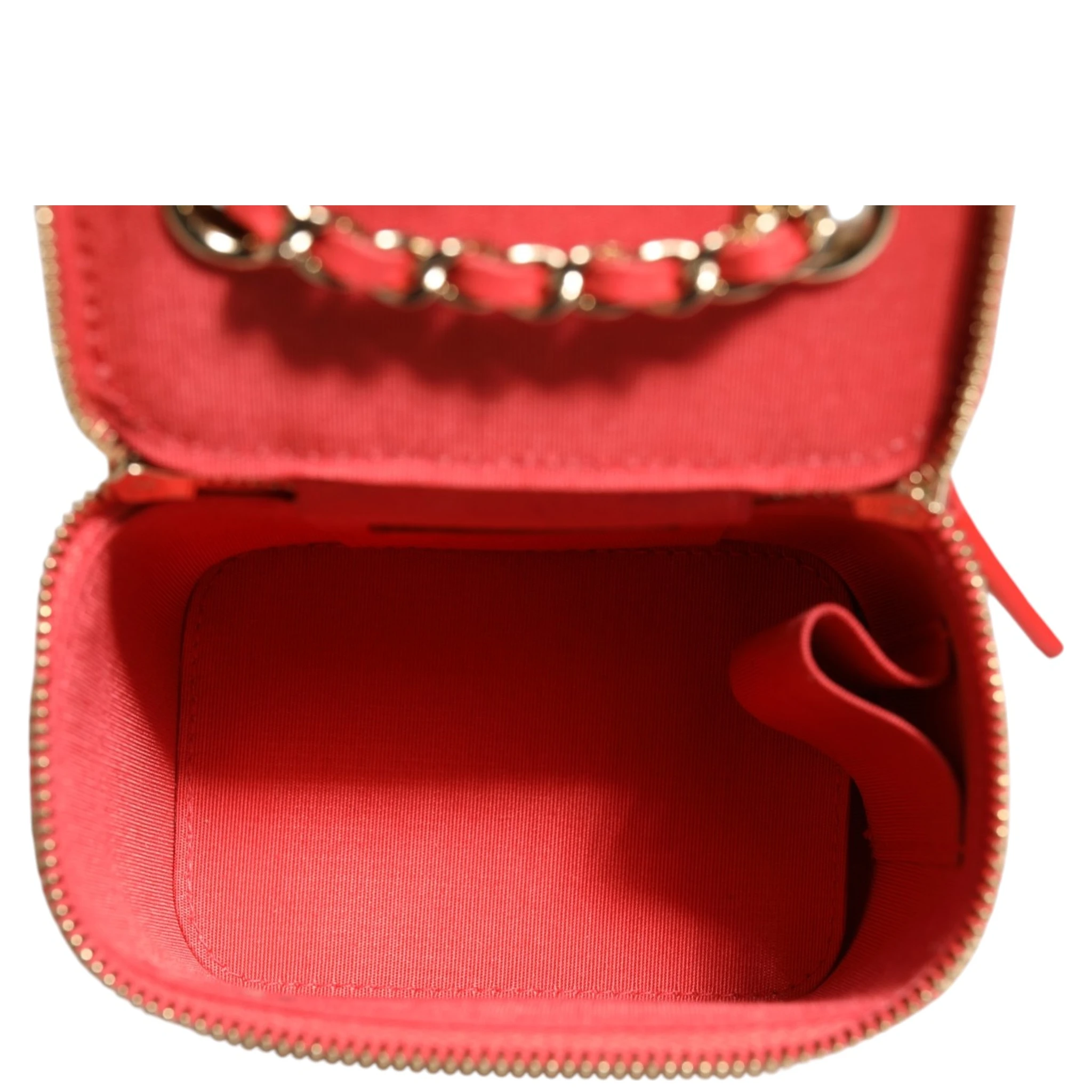 Raffia Jute Striped Mini Vanity Case