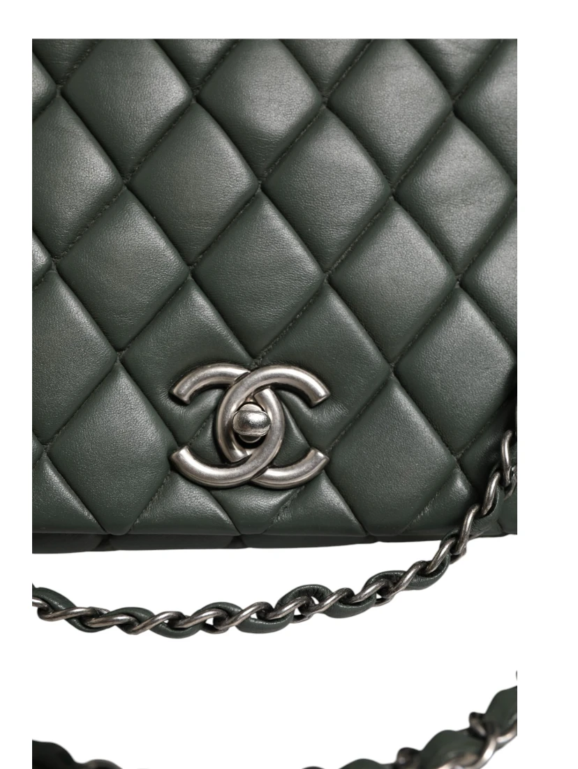 Quilted Lambskin Leather New Bubble Flap Bag