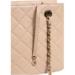 Quilted Leather Beauty Lock Flap Bag