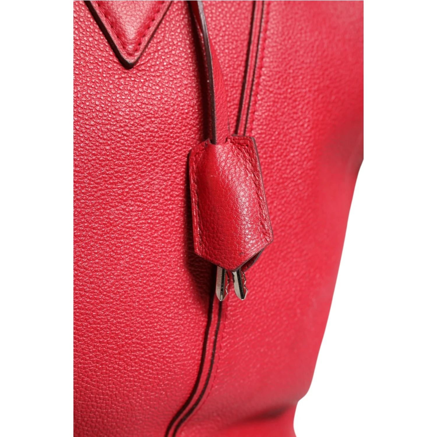 Griotte Taurillon Leather Soft Lockit MM Crossbody Bag
