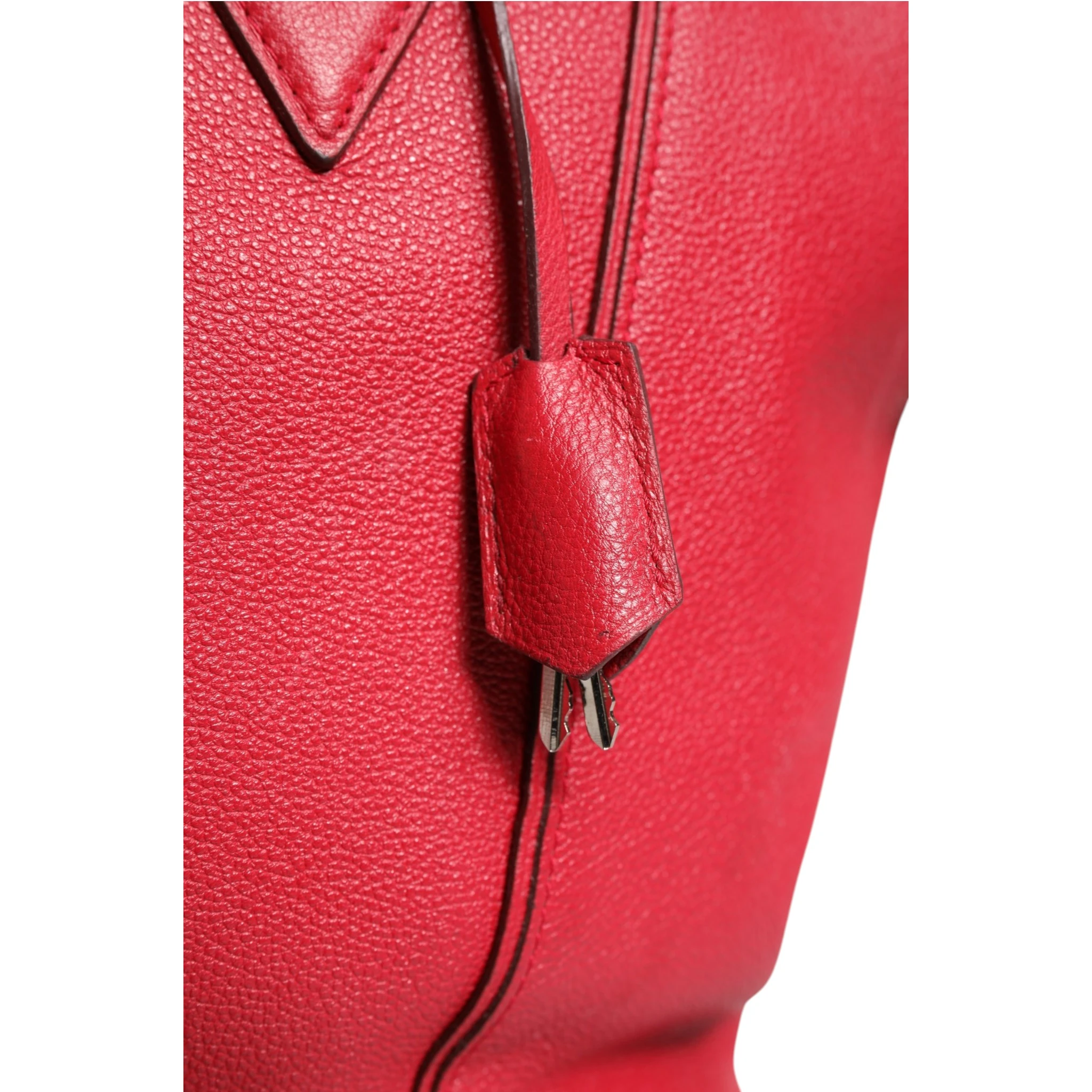 Griotte Taurillon Leather Soft Lockit MM Crossbody Bag