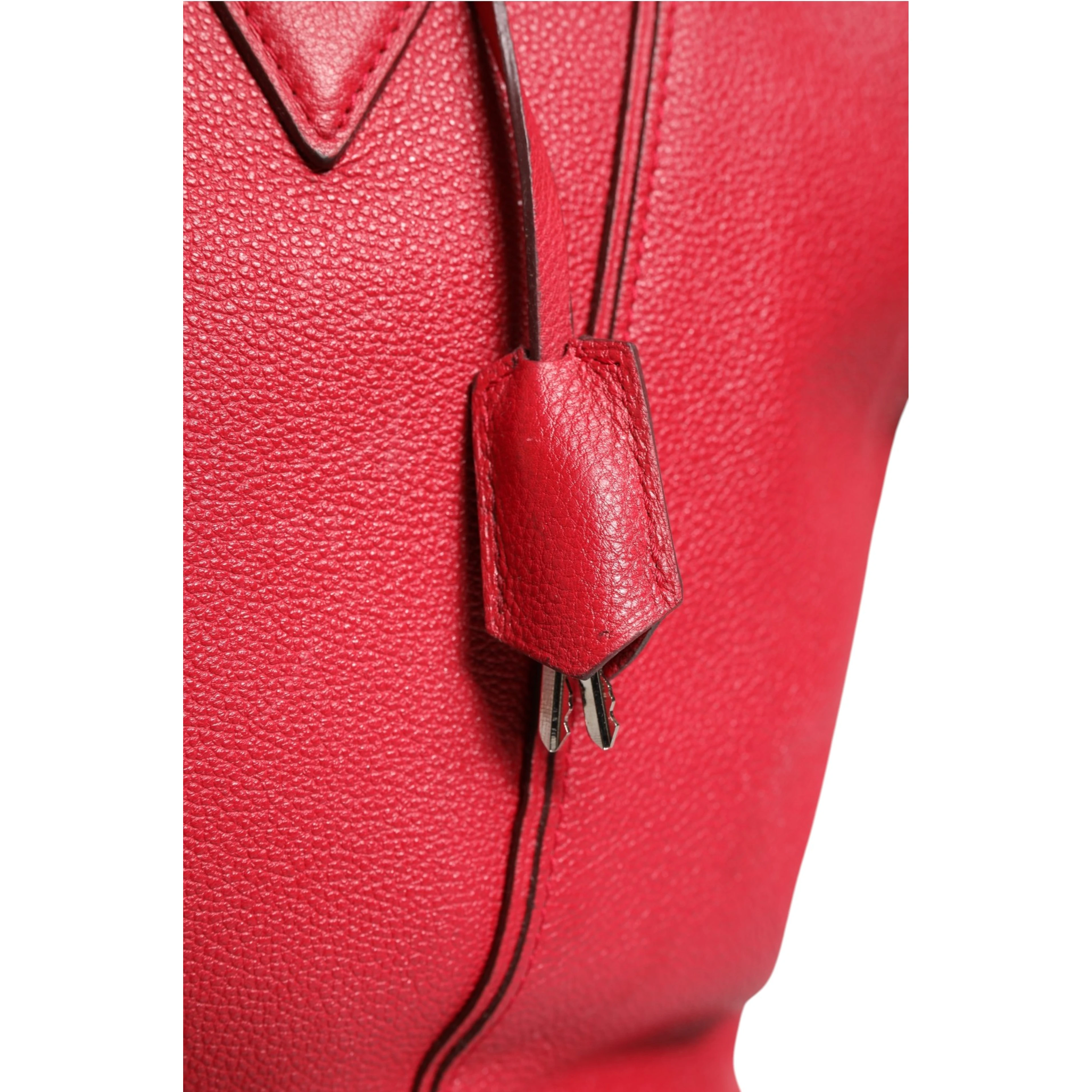Griotte Taurillon Leather Soft Lockit MM Crossbody Bag