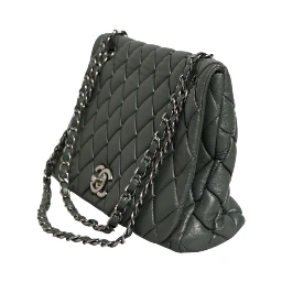 Quilted Lambskin Leather New Bubble Flap Bag