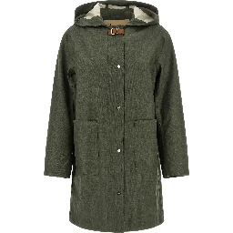 Hoodie long parka coat