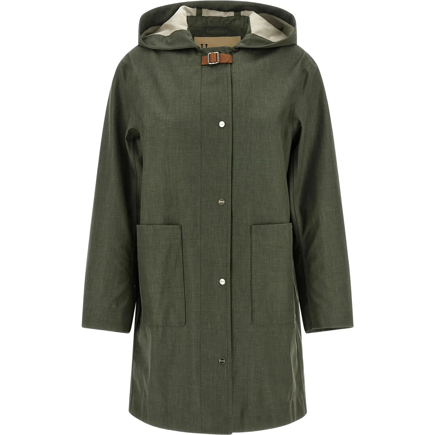 Hoodie long parka coat