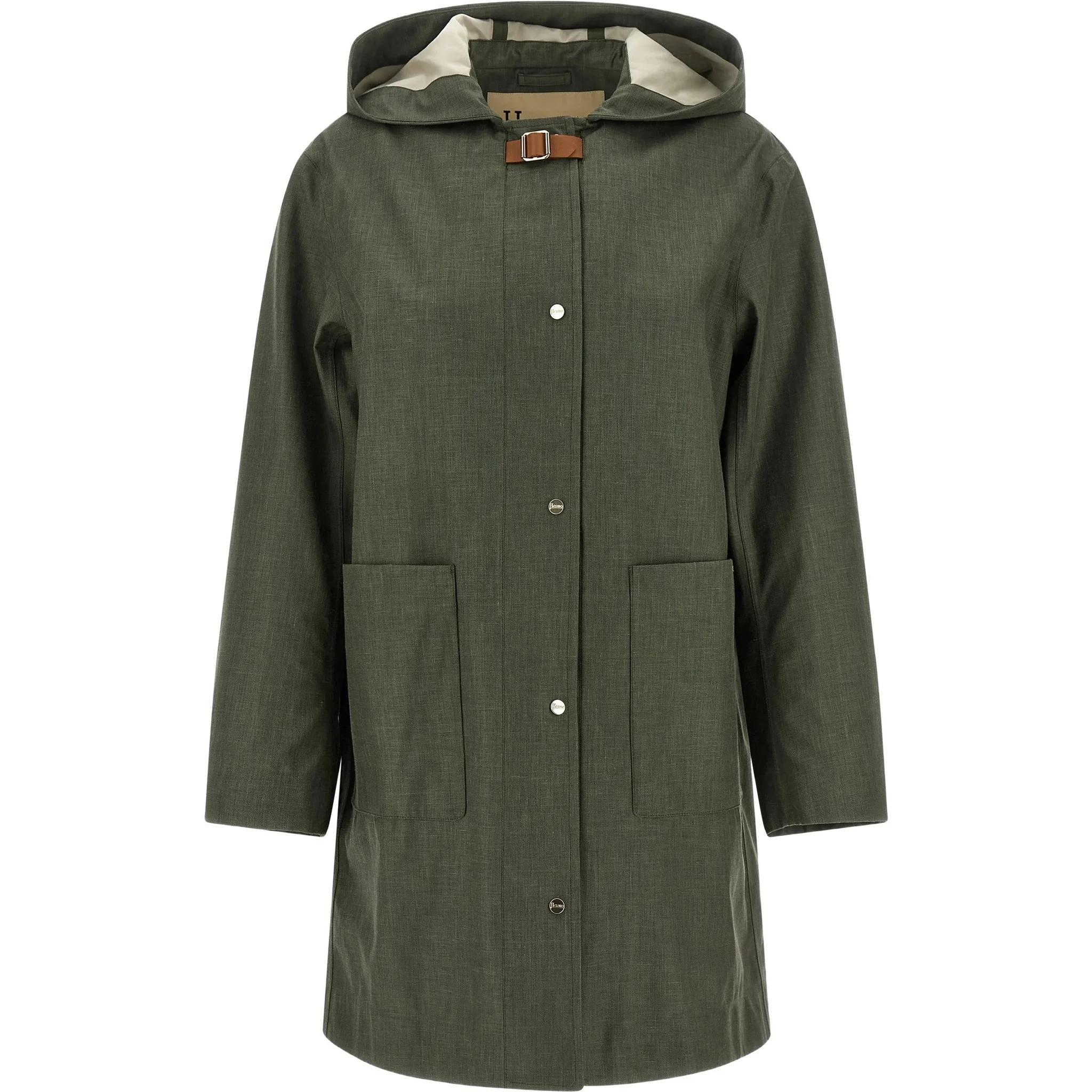 Hoodie long parka coat