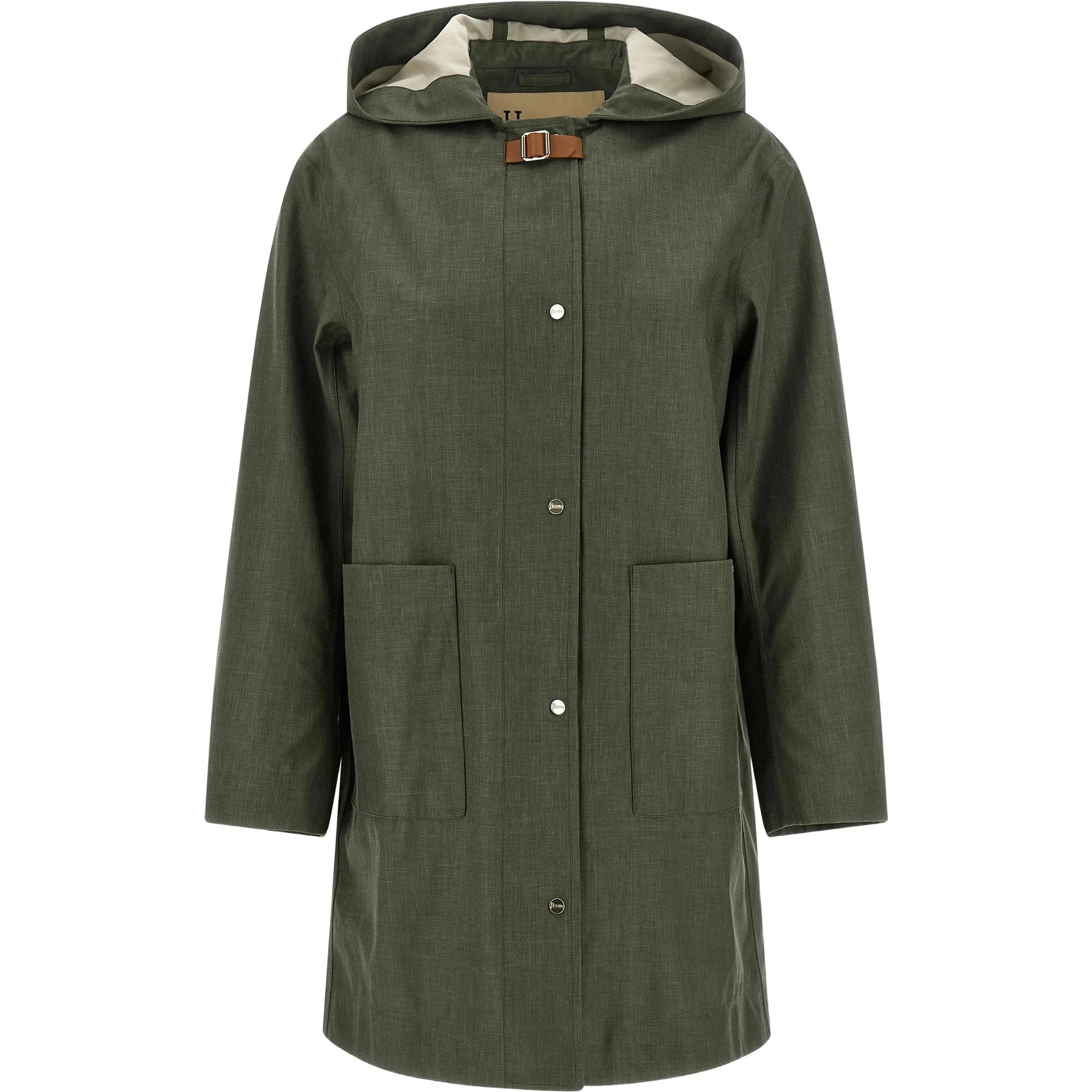 Hoodie long parka coat