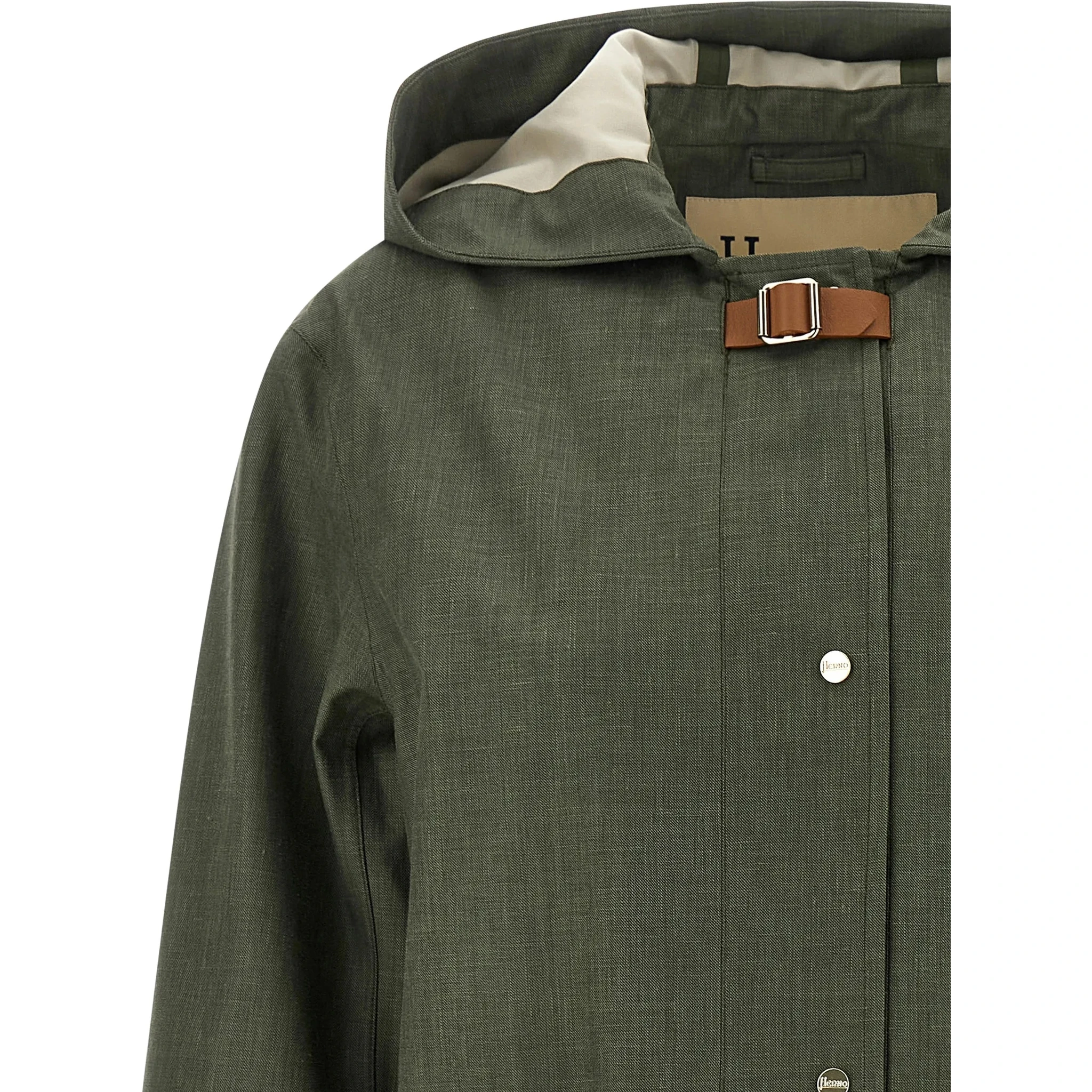 Hoodie long parka coat