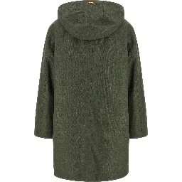 Hoodie long parka coat