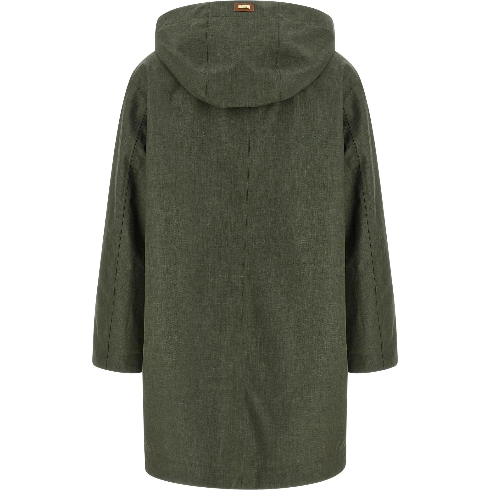 Hoodie long parka coat