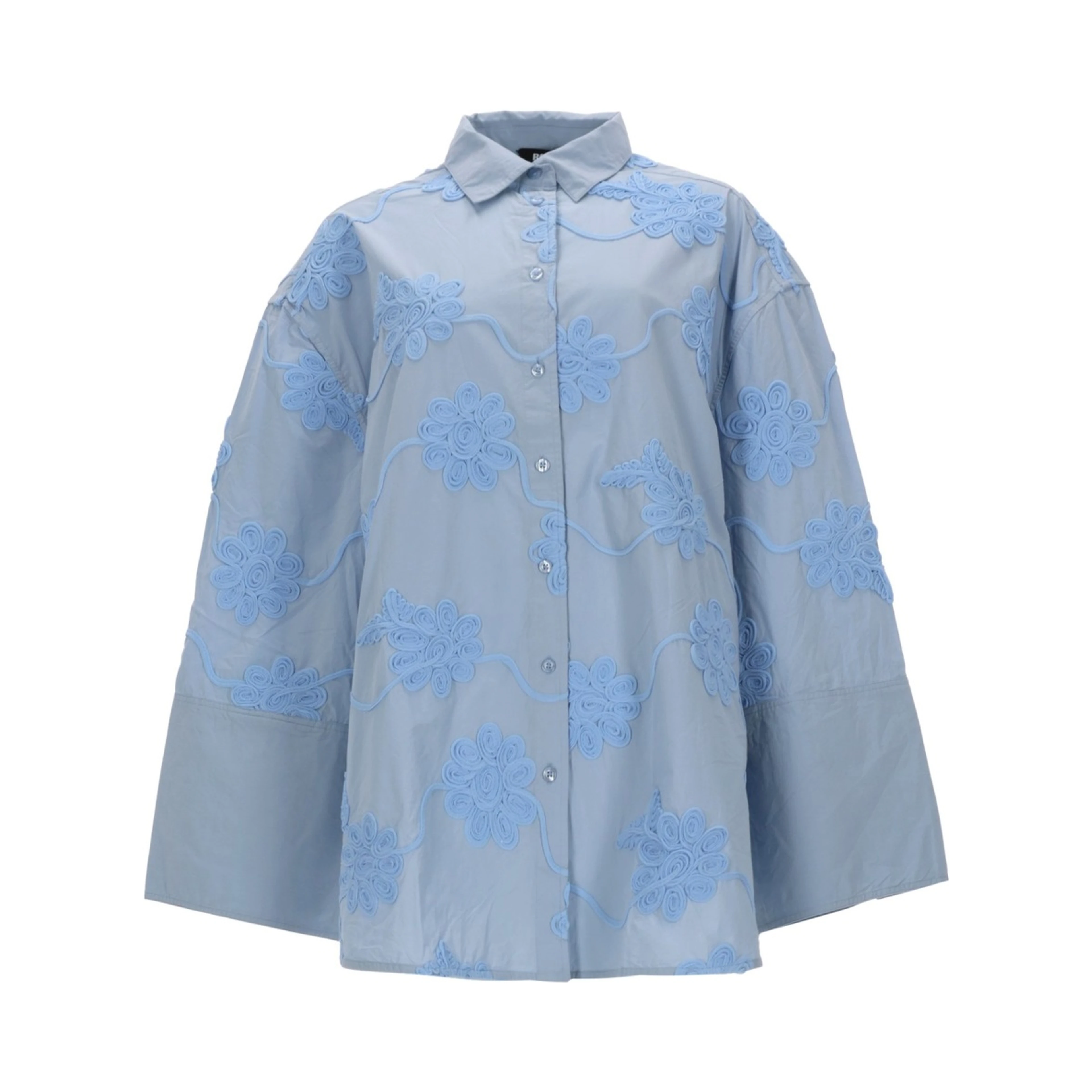 CAMICIA OVERSIZE CON DETTOGLIO FLOREALE