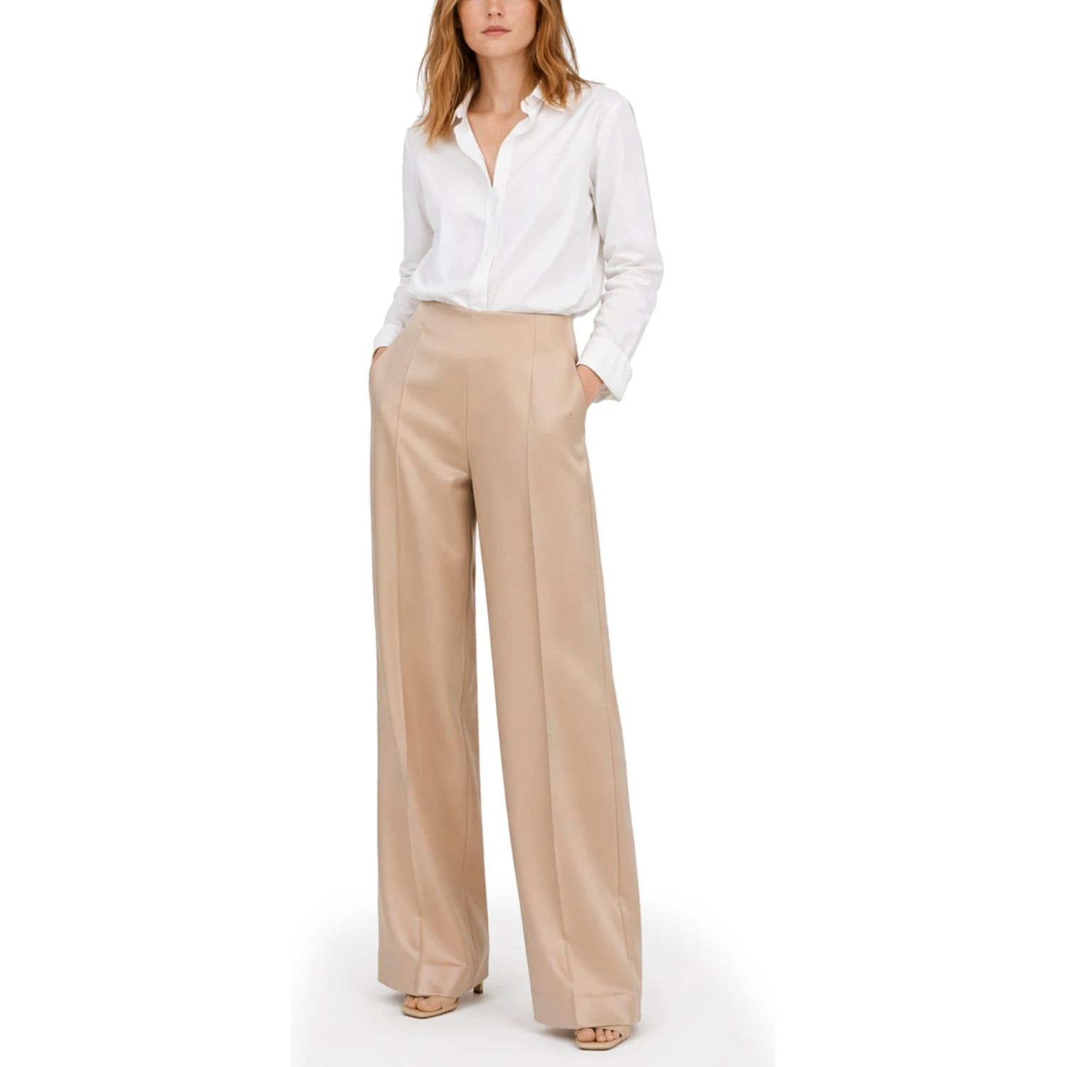 PANTALONE DRITTO IN SETA
