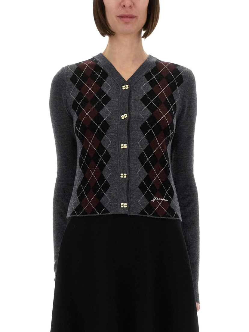 CARDIGAN IN LANA JACQUARD