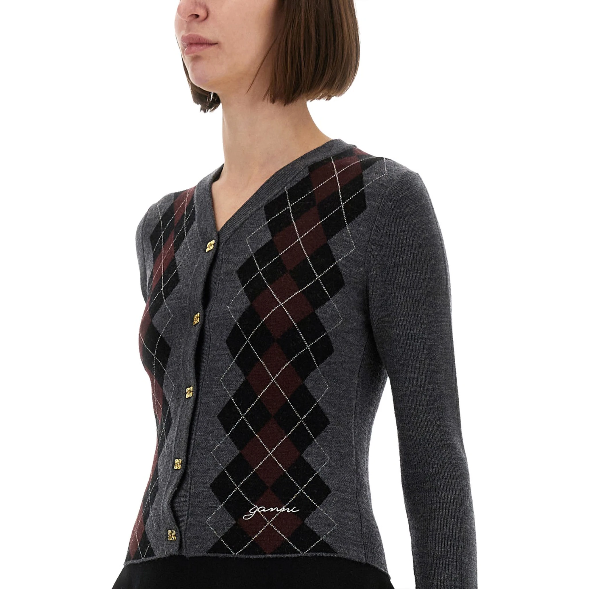 CARDIGAN IN LANA JACQUARD