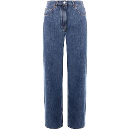 Blue Cotton Jeans Denim