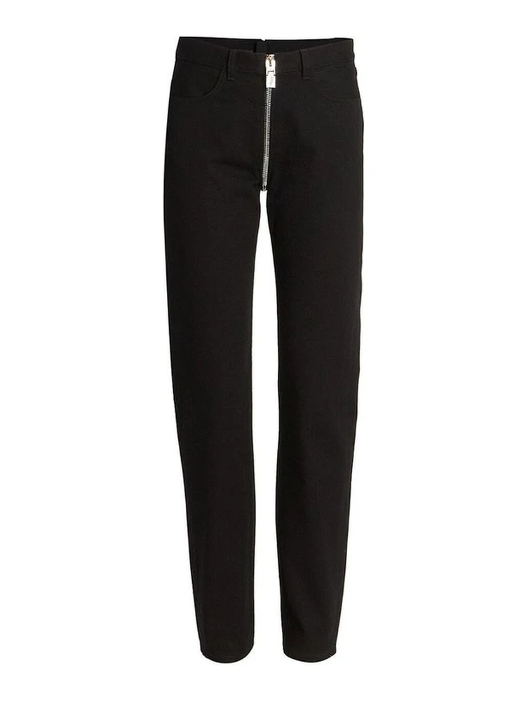 Black Cotton Skinny Jeans