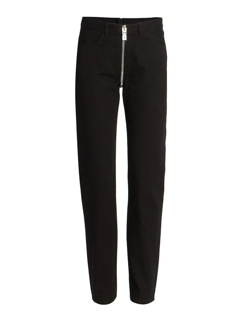 Black Cotton Skinny Jeans