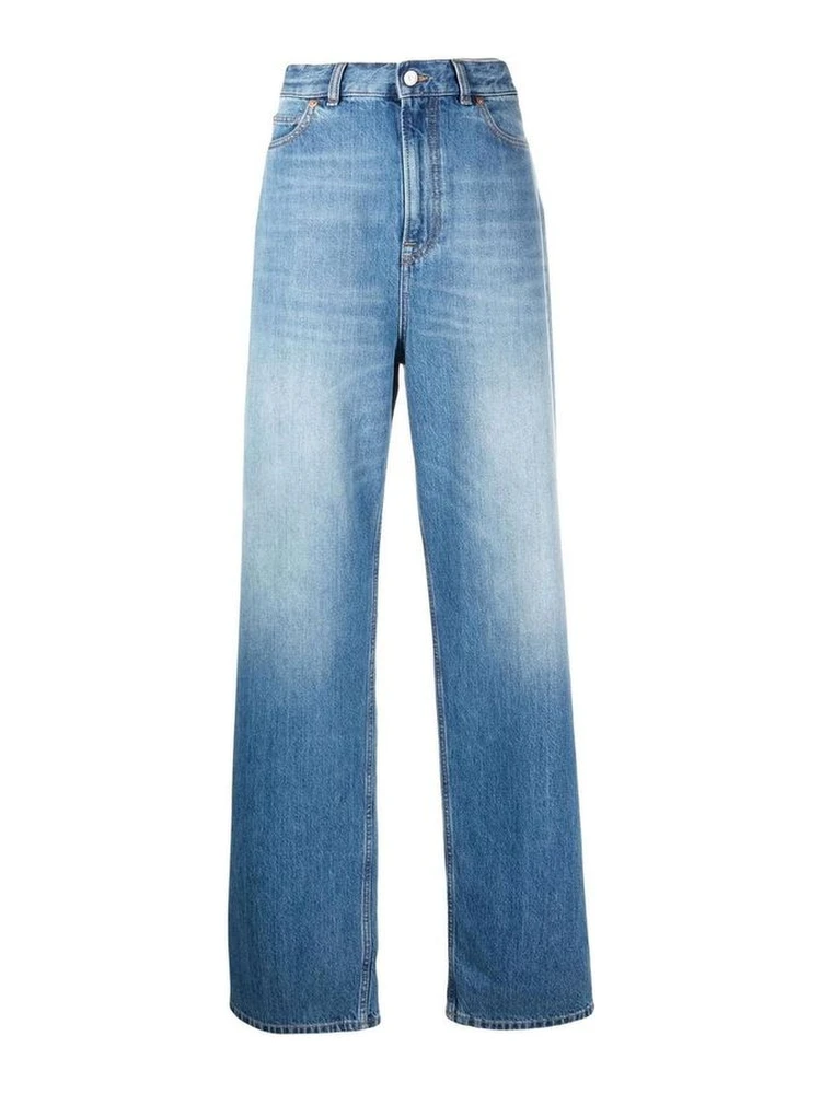 Blue Cotton Relaxed Fit Jeans