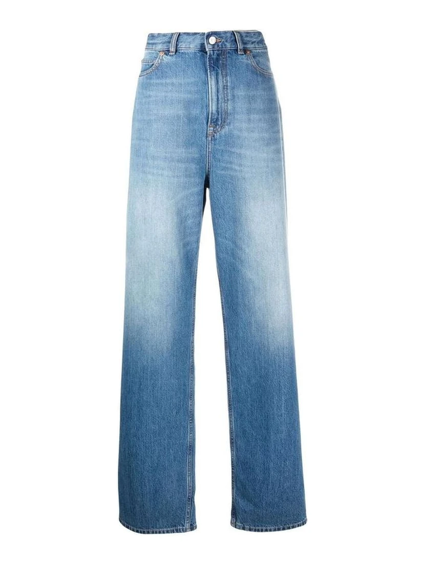 Blue Cotton Relaxed Fit Jeans