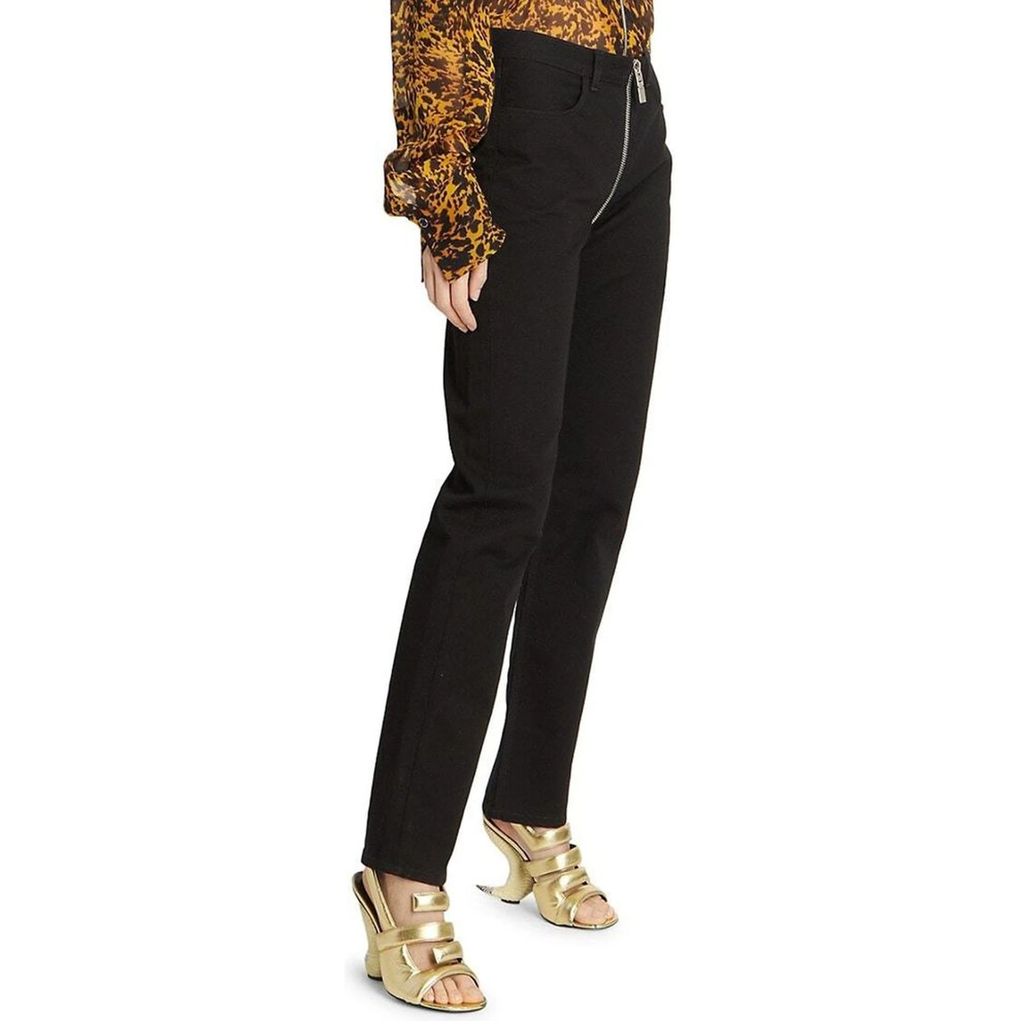 Black Cotton Skinny Jeans